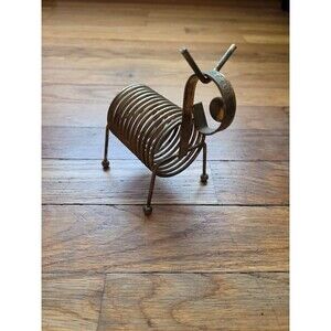 Vintage Metal Coil Animal Figurine letter holder Home Decor Accent